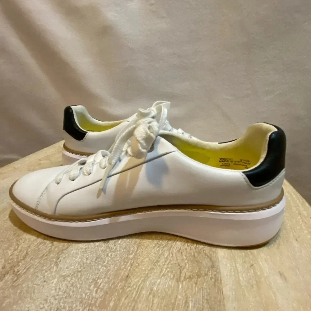 Cole Haan grand pro top spin leather sneaker 8.5 leather white - Picture 6 of 13